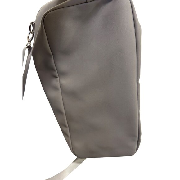 Madden Girl Nylon & Faux Leather Tote Bag Gray Large Shoulder Strap Versatile De - Picture 14 of 14